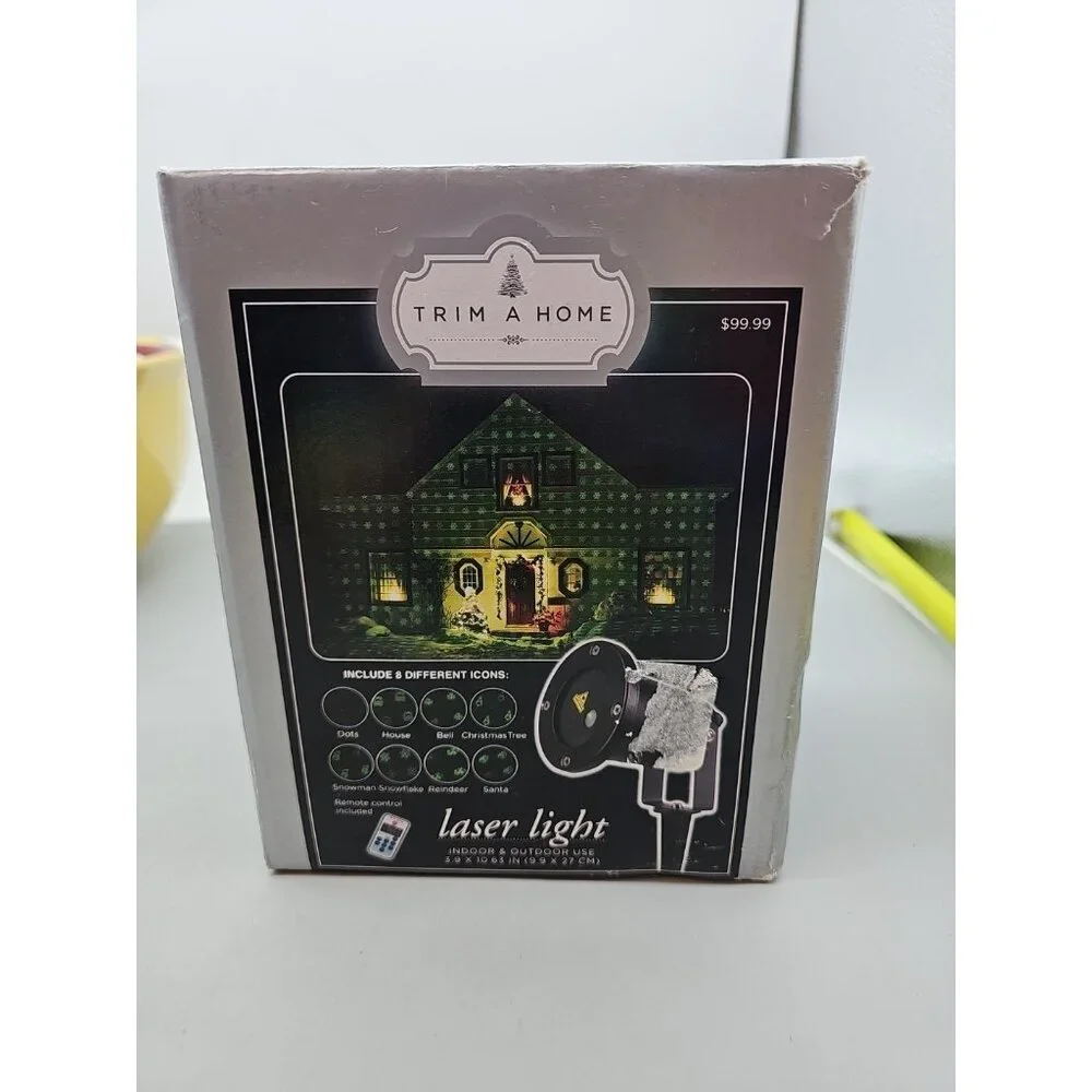 Trim A Home Indoor & Outdoor Multi-Function Remote‎ Control Laser Light 8 Icons
